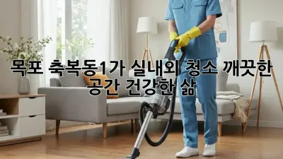 목포 축복동1가 실내외 청소: 깨끗한 공간, 건강한 삶