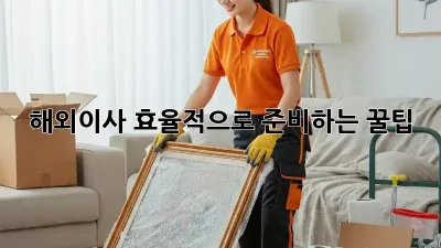 해외이사, 효율적으로 준비하는 꿀팁!