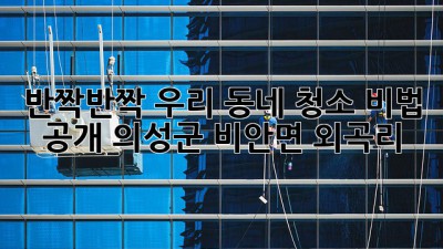 반짝반짝✨ 우리 동네 청소 비법 공개! (의성군 비안면 외곡리)